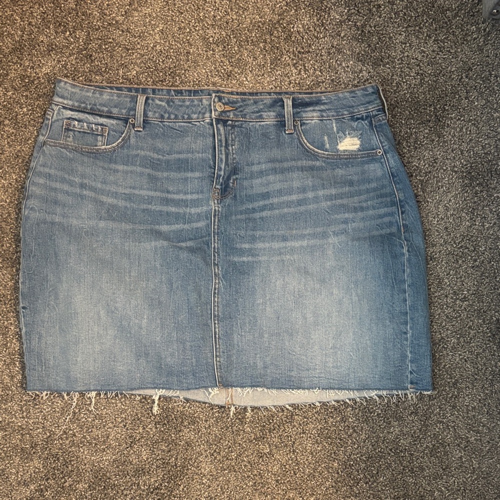 Old Navy Distressed Blue Mini Skirt